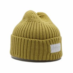 Gorro de algodón 100% de alta calidad, gorro de invierno tejido, venta al por mayor, gorros de rayas con parche de logotipo personalizado - Product Image 3