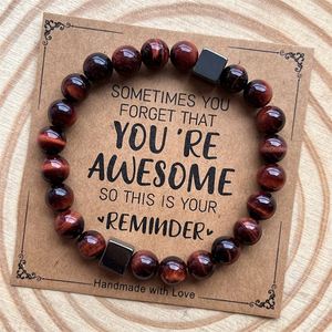 Natural Stone <b>Bracelet</b> Colorful Glass Beaded <b>Healing</b> Jewelry Seamless Influencer Choice Item Engraved Logo - Product Image 4