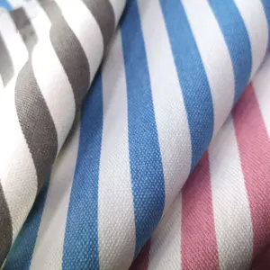 High Quality Stripe Cotton Canvas Fabric Textile For Tote Bags