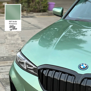 Pegatina de coche verde metálico brillante con decoración de coche sin burbujas PET metálico Verde Francesca Car Wrap vinilo - Product Image 6
