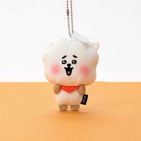 Porte-clés en peluche animaux de dessin animé mignons, breloque de sac en peluche douce avec chaîne à billes pour les fans de K-Pop, usage quotidien et collection