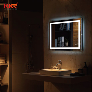 Advertencia táctil gran cuarto de baño de <span class=keywords><strong>luz</strong></span> Led longitud completa <span class=keywords><strong>espejo</strong></span> <span class=keywords><strong>con</strong></span> reloj - Product Image 3