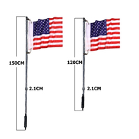 Antennes éclairées Buggy Utv Latigo 3 ''LED Para RGB Off Road Flag Pole Antenne de sécurité Flag Lights Whip Light pour RZR