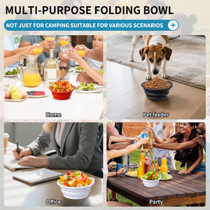 Tazón plegable de silicona para mascotas, apto para lavavajillas, de calidad alimentaria, portátil, para viajes. - Product Image 6