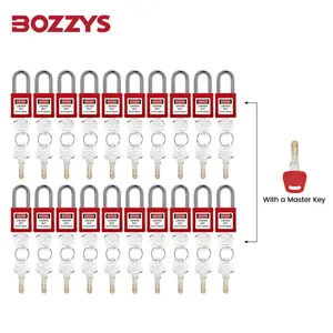 38 मिमी स्टील शॉककल 20 लाल सुरक्षा लॉकआउट पैडलॉक, कुंजी लॉक आउट टैग आउट पैडलॉक
