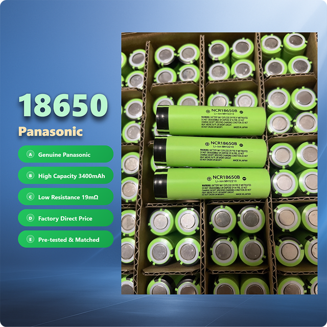 For 18650 Solid State Battery 3400mAh 3C Discharge LiNiMnCoO2 Cathode 800 Cycles for Power Bank Flashlight Electric