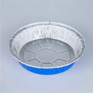 Plateau de cuisson rond en <span class=keywords><strong>aluminium</strong></span> durable de qualité alimentaire YC61, 670 ml, coloré, jetable, compatible <span class=keywords><strong>micro</strong></span>-ondes, récipient en <span class=keywords><strong>aluminium</strong></span> froissé, moules à tarte - Product Image 2