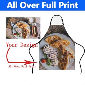 Kitchen <b>Apron</b> Custom logo <b>Waterproof</b> All Over Full Printing Business Advertising Promotional Gift 100% Polyester Kitchen <b>Apron</b> - Product Image 2
