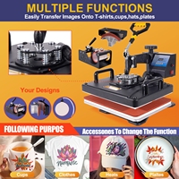 Presse à Chaud Manuelle et Électrique 8-en-1 MECOLOUR Combo pour Impression de T-shirts et Sublimation – Nouveauté