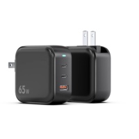 Nouveauté 65W GaN chargeur 3 Ports PD Charge rapide pour téléphone tablette ordinateur portable Design pliable Smart US Plug adaptateur bloc caméra
