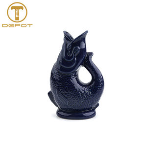 Taza <span class=keywords><strong>Tiki</strong></span> tallada personalizada con forma de pez, jarrón de cerámica para glúteos, jarra, Taza de cerámica - Product Image 2