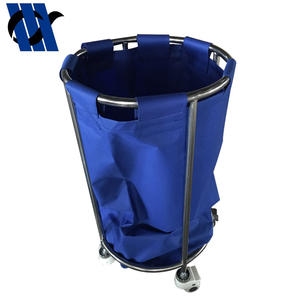 BDT224 Carro para muebles de hospital Cubo de limpieza de residuos con ruedas Cubo de residuos Kich de acero inoxidable - Product Image 2