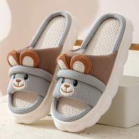 Pantoufles mignonnes d'animaux en peluche pour femmes pantoufles d'été colorées homme maison lapin chaussures pantoufles drôles