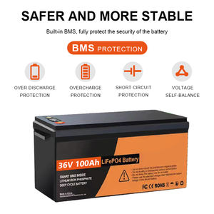 スマートBMSホームソーラーシステムエネルギーストレージ36V 100AH Lifepo4リチウムイオンバッテリーパック12V 24V 2 48V 200AH - Product Image 3