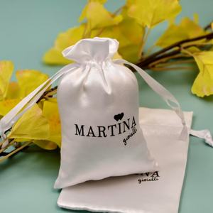 Pochette à cordon personnalisée avec logo, emballage cadeau, emballage pour bijoux, sac à cordon en satin - Product Image 4