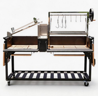 Argentine Santa Maria Grill, OEM/ODM, BBQ, Série Luxe Extérieur, Barbecue au Charbon, Boîte à Charbon, Acier Inoxydable 304, Nouvelle Arrivée, Meilleures Ventes