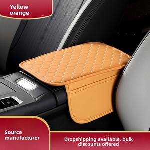 Reposabrazos Universal de Cuero para Coche, con Diseño de Diamantes, Protector <span class=keywords><strong>Central</strong></span>, Resistente al Desgaste y con Patrón Elevador - Product Image 6