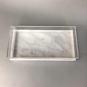 Rectangle Clear Marble Lucite Acrylic Cake <b>Display</b> <b>Cases</b> Customized Color Logo Customized Shape 3-5mm Thick Professional Service - Product Image 6