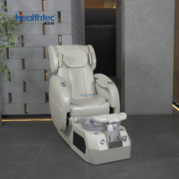 Fauteuil de pédicure professionnel haut de gamme avec équipement de spa pour ongles, lavabo, massage Shiatsu vibrant et lampe LED