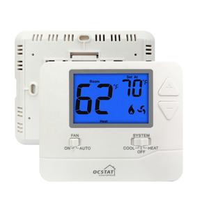 Thermostat <span class=keywords><strong>d</strong></span>'ambiance non programmable à fonctionnement facile, alimentation par batterie ou 24 V, 1 <span class=keywords><strong>chauffage</strong></span>, 1 refroidissement, monostade - Product Image 1