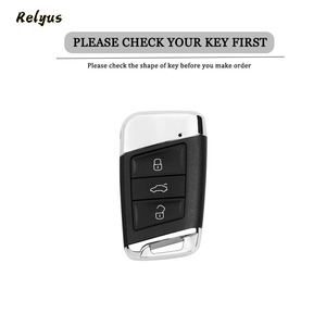 Funda de TPU para mando a distancia de coche, nuevo diseño, para VW Volkswagen Golf 7 MK7 Tiguan MK2, Seat Ateca Leon <span class=keywords><strong>FR</strong></span> 2 <span class=keywords><strong>Ibiza</strong></span>, accesorio para coche - Product Image 2