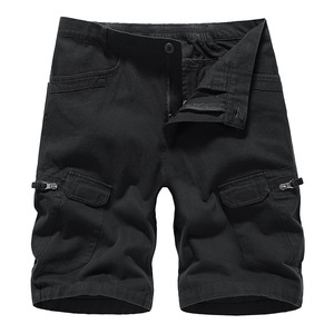 Shorts cargo camouflage pour homme, taille élastique, longueur mi-longue, décontractés, respirants, en toile, avec plusieurs poches - Product Image 3