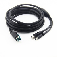 Câble séparateur Y USB B mâle 12V DC 5.5x2.5mm avec blindage tressé pour terminal de point de vente et scanner