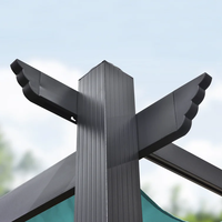 Pergola moderne en aluminium 3x4m avec auvent coulissant, abri de jardin extérieur imperméable, parasol pour terrasse et patio