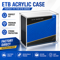 MAIBOLEN Boîte de présentation transparente en acrylique PKM ETB avec protection UV à 99 %, épaisseur 5 mm, protection magnétique pour Elite Trainer Box