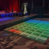 Acryl-Plattform RGB/Weiß Farbige Sternenhimmel-LED-Bühne Laminat-Tanzfläche für Hochzeiten LED-Tanzflächen-Paneele