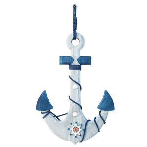 Ancre décorative de style méditerranéen en bois à suspendre au mur, décoration intérieure DC-59, emballage en une seule pièce - Product Image 4