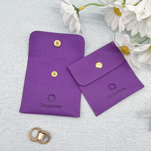 ถุงใส่เครื่องประดับสีม่วงขนาดเล็กแบบกำหนดเองขายดี พร้อมโลโก้ส่วนตัว - Product Image 1