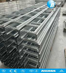 Plateaux porte-câbles en aluminium galvanisé certifiés <span class=keywords><strong>BESA</strong></span> NEMA, type échelle, pour la pose de câbles dans la construction industrielle - Product Image 4