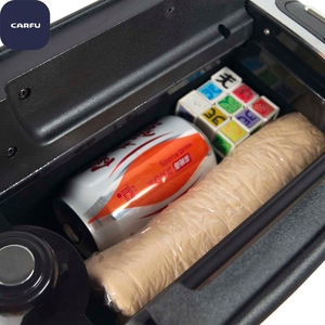 CARFU AC-450 Universal Auto Armrest <b>Console</b> Box with USB and Cup Holder PVC+ABS Material <b>Black</b>/Gray/Beige/Maroon Colors - Product Image 3