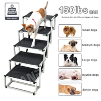Escalier portable pour chien pour voiture avec marches antidérapantes, escalier pliable en aluminium pour animaux de compagnie, fournisseur en gros