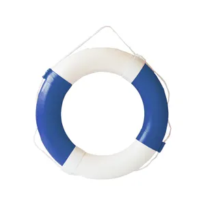 Factory Wholesale Price PU Blue White Life Buoy for Swimming Pool