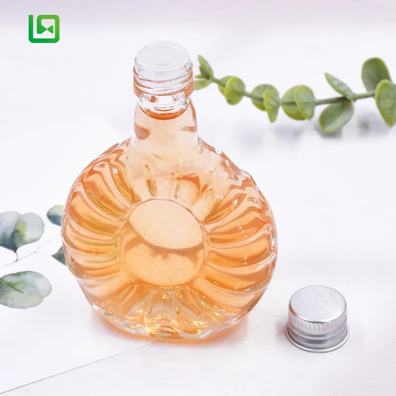 50ml Mini kleine Probe Alkohol Saft Getränke Glas Wein Schnaps flasche mit Schraub verschluss