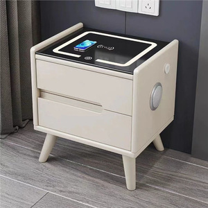 <span class=keywords><strong>Table</strong></span> <span class=keywords><strong>de</strong></span> <span class=keywords><strong>Chevet</strong></span> Intelligente Haute Qualité, Style Nordique, Multifonctionnelle, à Double Tiroir, avec Haut-parleurs, pour Chambre à Coucher – Vente en Gros - Product Image 6