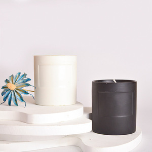 Scented Candle Ceramic Matte Cup Cylinder Soy <b>Wax</b> Home Decoration - Product Image 2