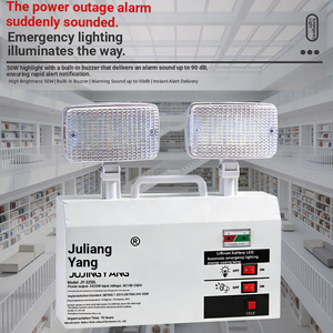 Sistema de Iluminación de Emergencia, LED de 50W, Doble Cabezal, Recargable, Grado de Evacuación con Alarma Audible (Jujingyang) - Product Image 4