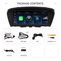 Podofo 8.8'' Stereo Mobil Wireless CarPlay Android Auto untuk BMW Seri 3/5 E60 2005-2008 Sistem CCC Original+Linux Sistem Ganda OEM