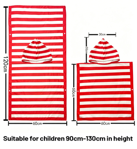Serviette <span class=keywords><strong>de</strong></span> bain à capuche pour enfants, personnalisée, douce, absorbante, imprimée, pour la <span class=keywords><strong>plage</strong></span>, le surf et la natation, en tissu éponge - Product Image 6