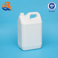Bidon carré en plastique HDPE de 5 L, qualité alimentaire, avec bouchon à bec de baleine et poignée, pour le stockage d'eau, d'alcool, d'assaisonnements et de produits chimiques