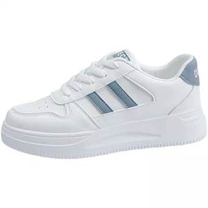 Chaussures de sport et de loisirs légères pour femmes, version coréenne été 2024, à semelle épaisse, blanches, pour les saisons automne et printemps - Product Image 5