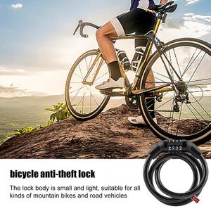 Biking <b>Cable</b> <b>Lock</b> 4 Digit Riding <b>Lock</b> Portable Heavy Duty <b>Lock</b> Anti-Theft for Outdoor Equipment Scooter - Product Image 6