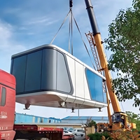 Maison préfabriquée mobile facile à démonter, petite maison portable de 40 pieds, chambre à coucher extensible, maison préfabriquée mobile, capsule