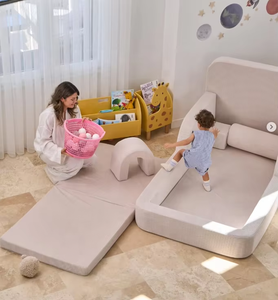 <span class=keywords><strong>Lit</strong></span> pour tout-petit moderne personnalisé en usine avec barrière de sécurité, rembourré en mousse, lavable, <span class=keywords><strong>lit</strong></span> au sol sécurisé pour enfants, pour crèche et salon - Product Image 3