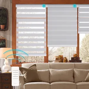 Smart window home blinds zebra curtain motorizzato office day and night rolling shades electric zebra roller window blind