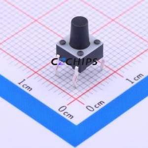 TL1105PF160Q Tactile Switch Through hole Component (THT)-4P,6x6mm Switch Single Pole Single Throw Round Button 1.6N Through Hole - Product Image 1
