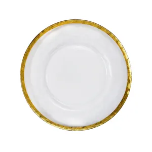高品质奢华中式圆形陶瓷餐盘定制定制婚礼酒店